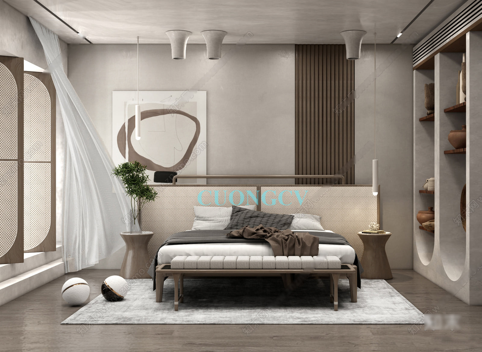 Bedroom Interior Sketchup  by Cuong Covua
