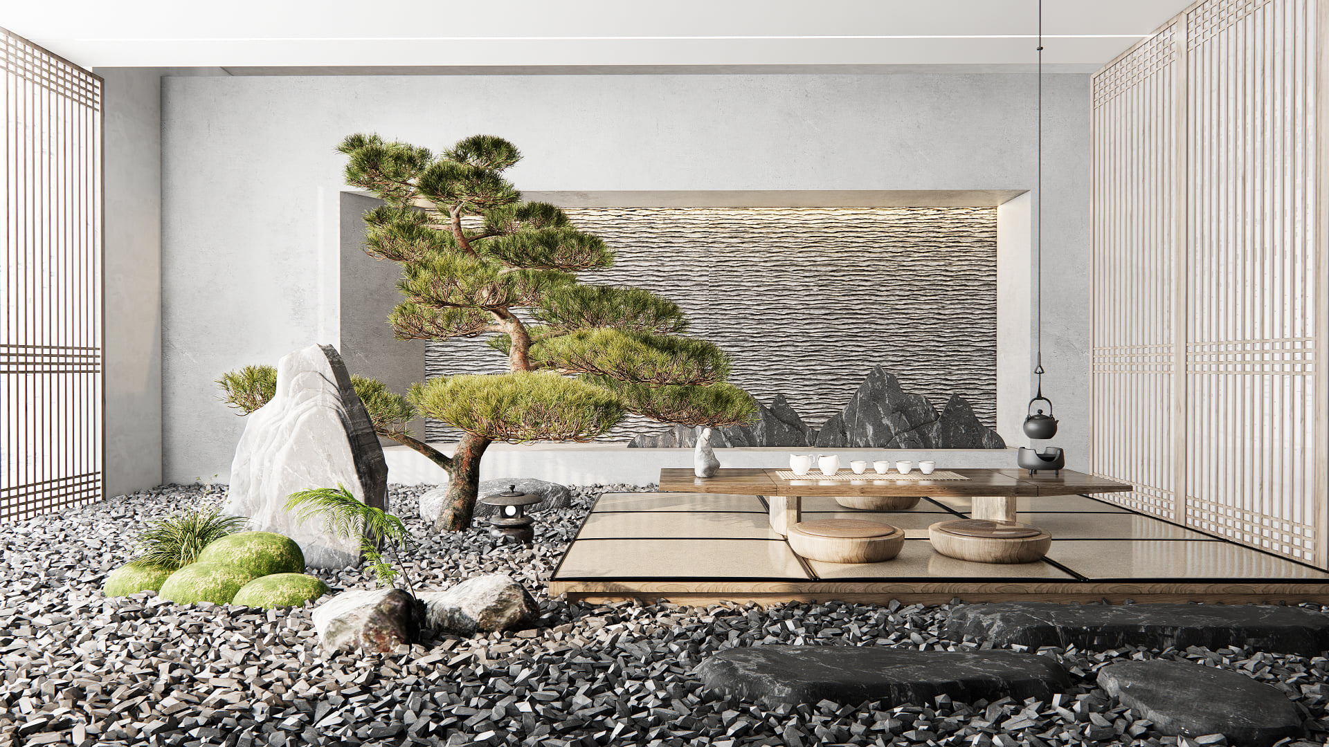  Tea Room Interior Sketchup  by Dinh Thanh