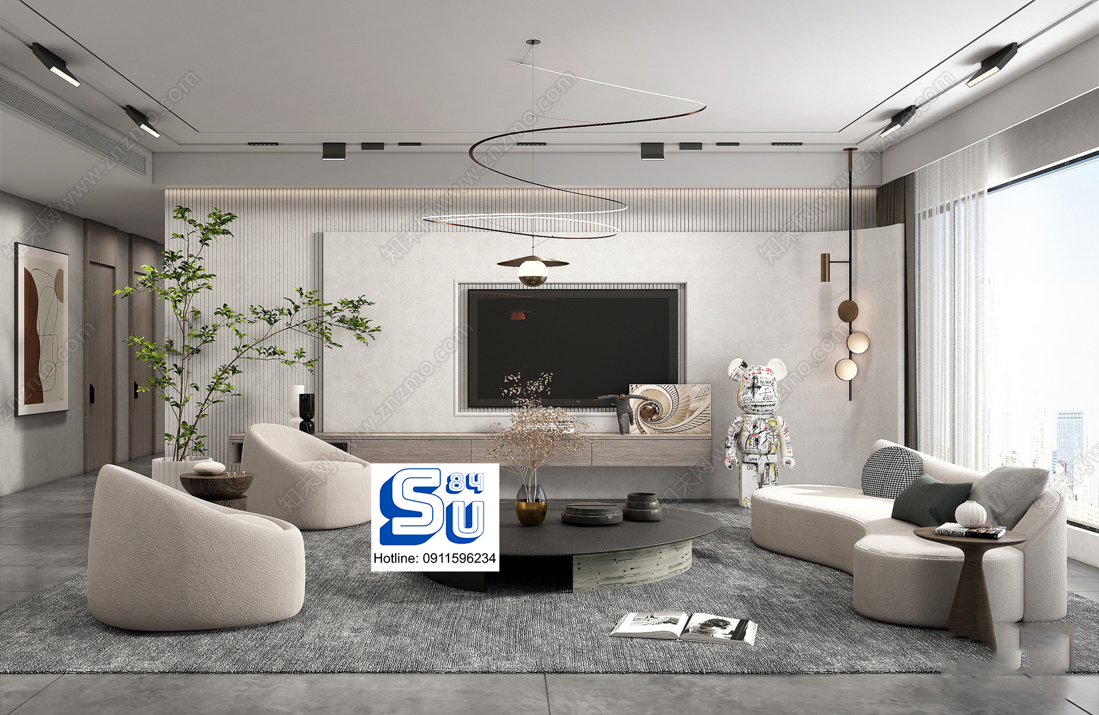  Living Room Interior Sketchup File