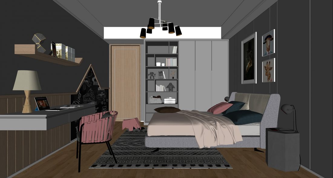 Bedroom Scene Sketchup  by To Tien Vu scaled