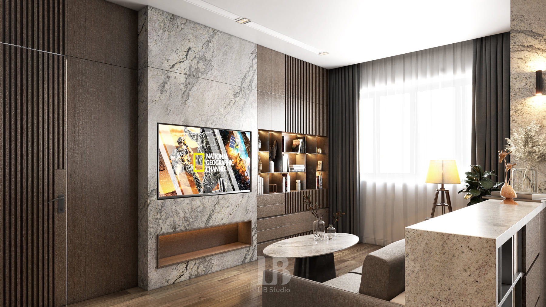 Living Room Kitchen Scene Sketchup  by Gia Khanh 1