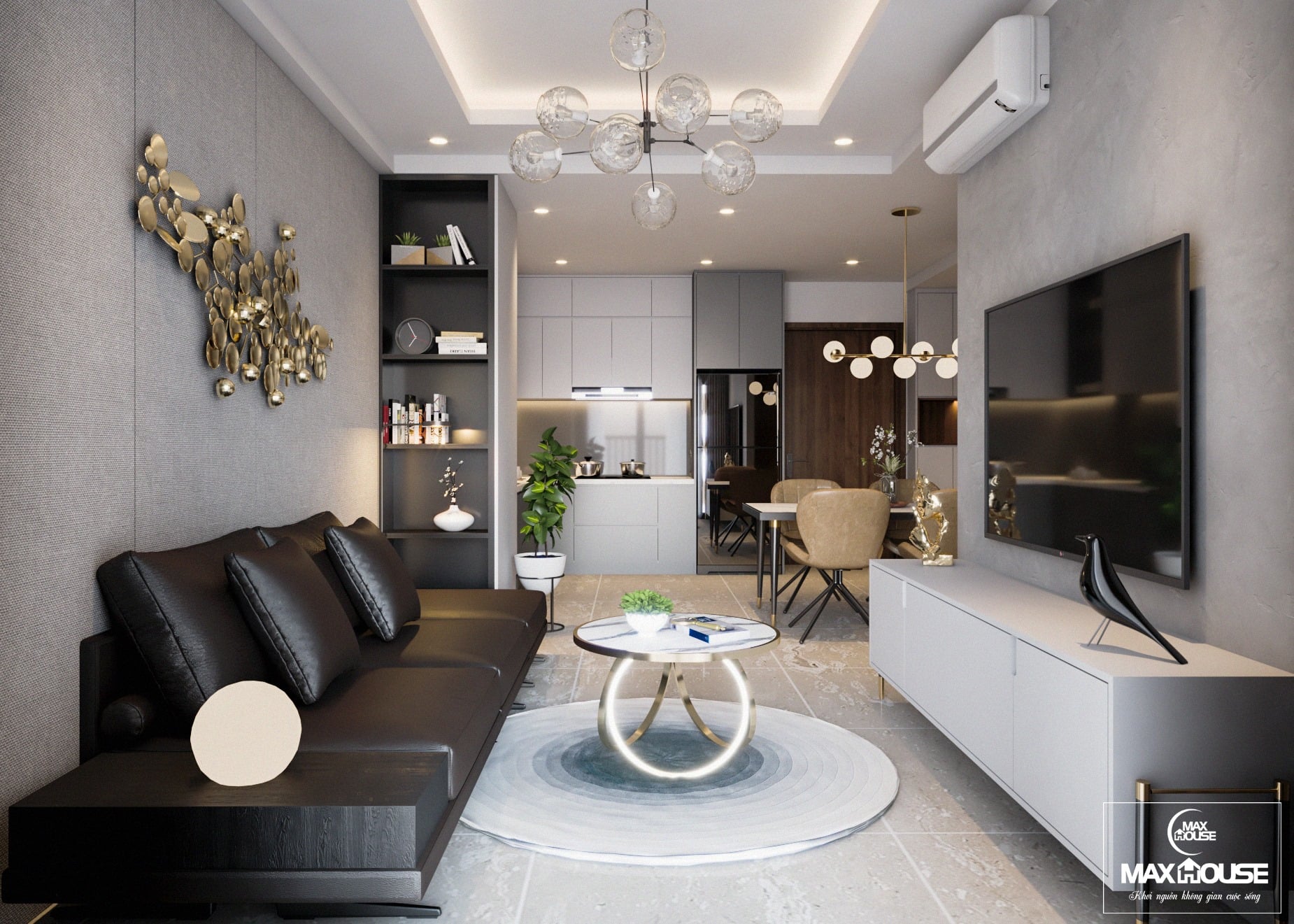  Apartment Interior Sketchup  by Dinh Linh 1