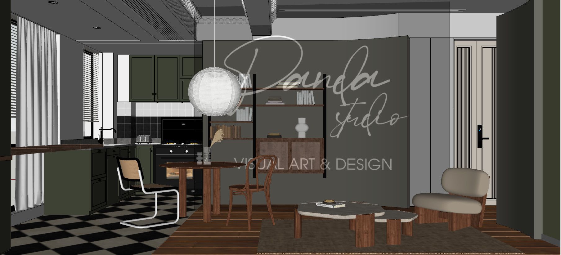  Living Room Interior Sketchup  by Khanh Tran