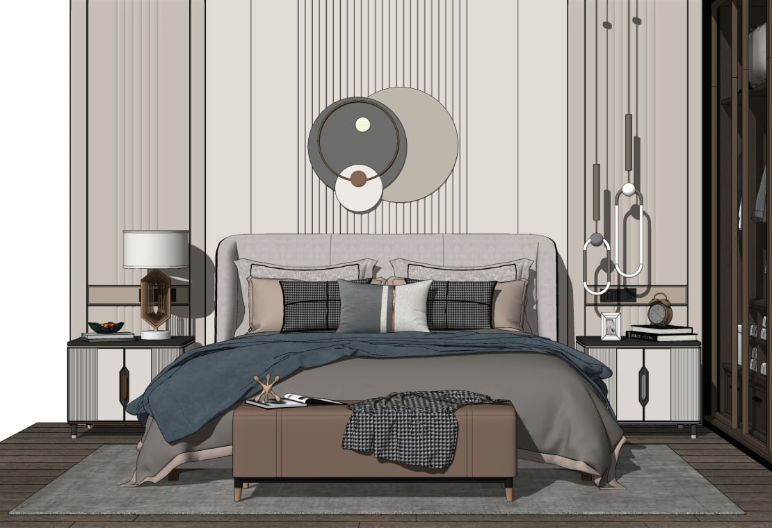 BedRoom Scene Sketchup  by Cuong Covua