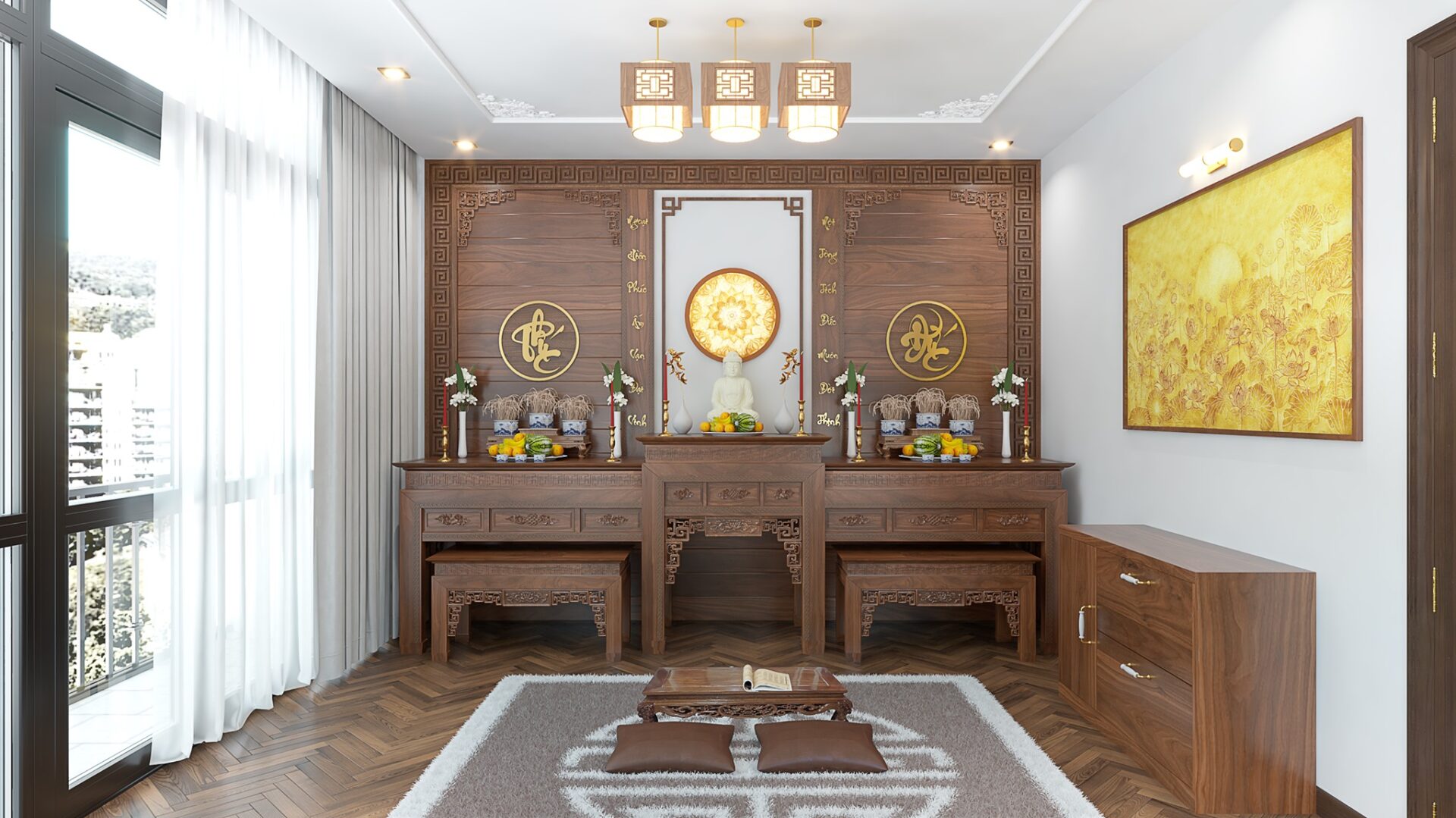 Altar Room Interior Sketchup  by Ha Tien Binh