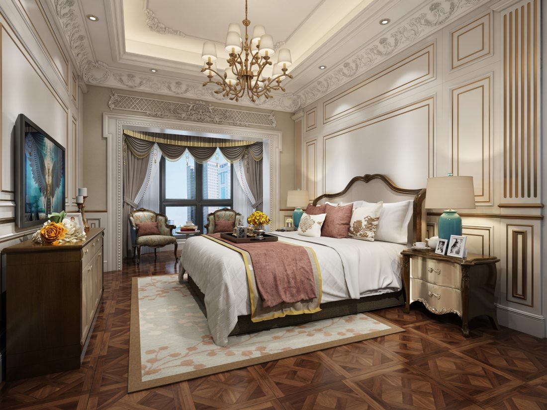 Bedroom Classic Scene Sketchup  by Cuong CoVua scaled