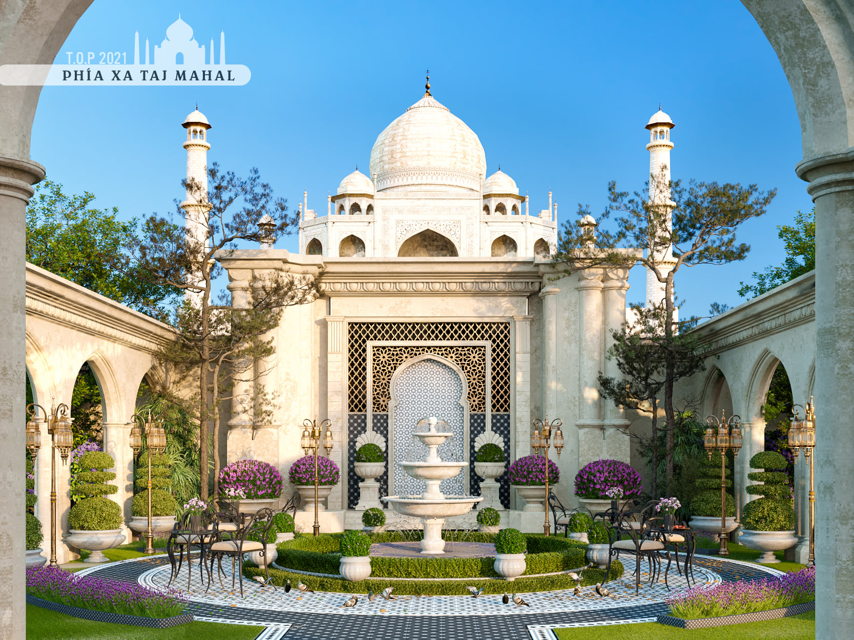 Exterior TAJ MAHAL Sketchup  by Nguyen Dinh Quoc 1