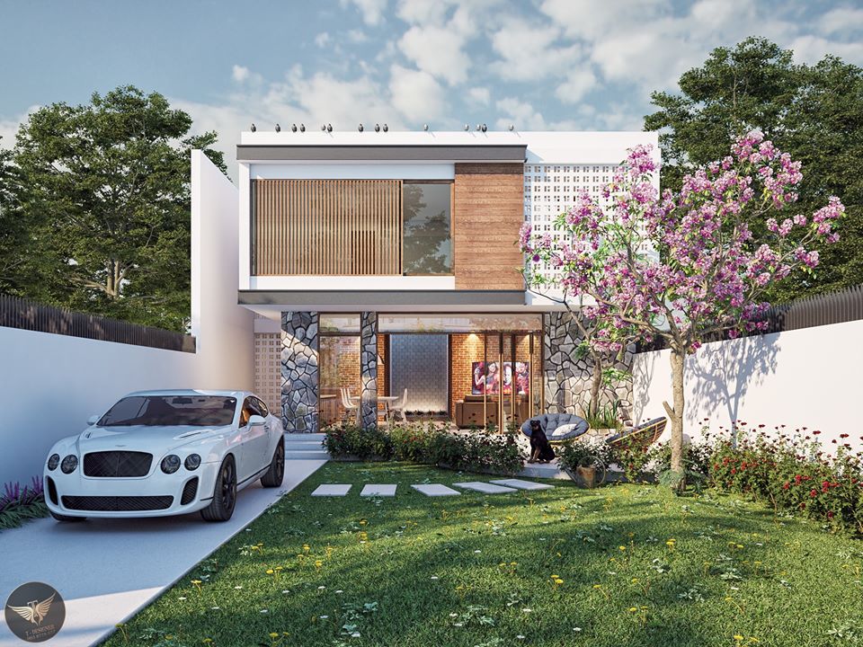 Exterior House Scene Sketchup  by TaiLe 1