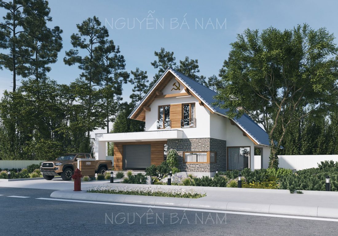 Exterior Villa Scene Sketchup  by Nguyen Ba Nam 2 scaled