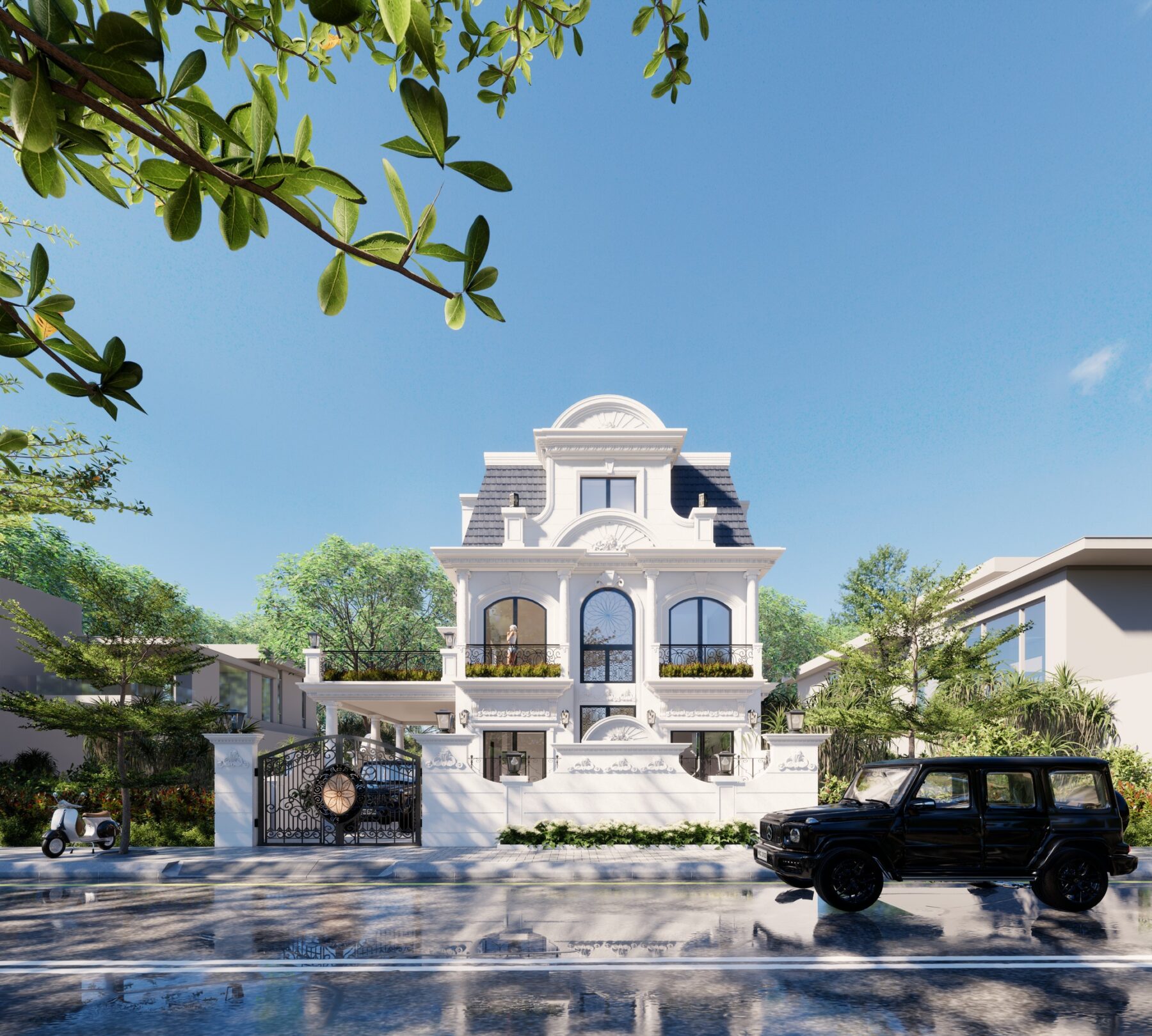  Villa Exterior Sketchup File