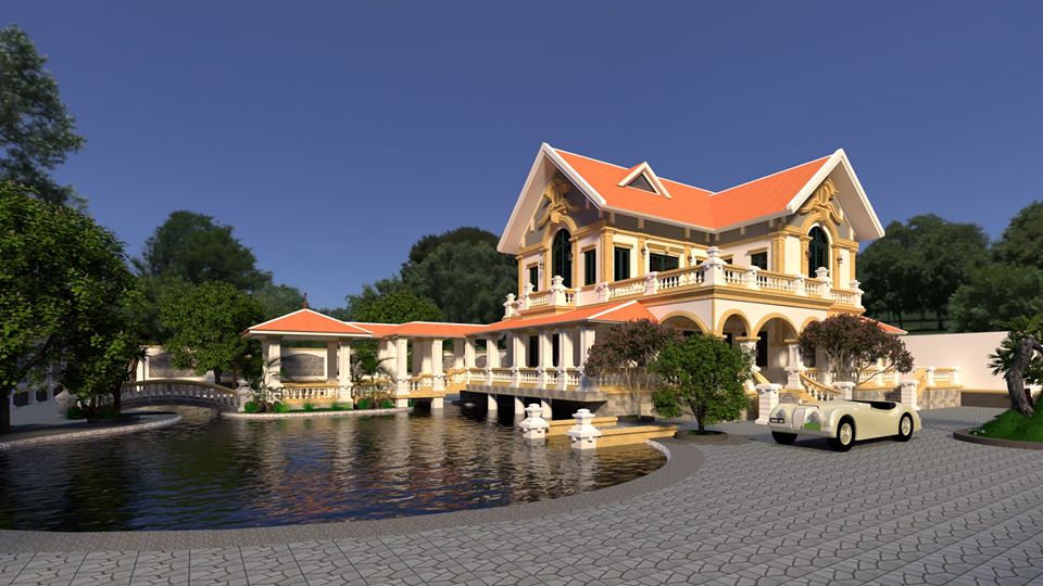 Exterior Villa Scene Sketchup  by MinhHoang