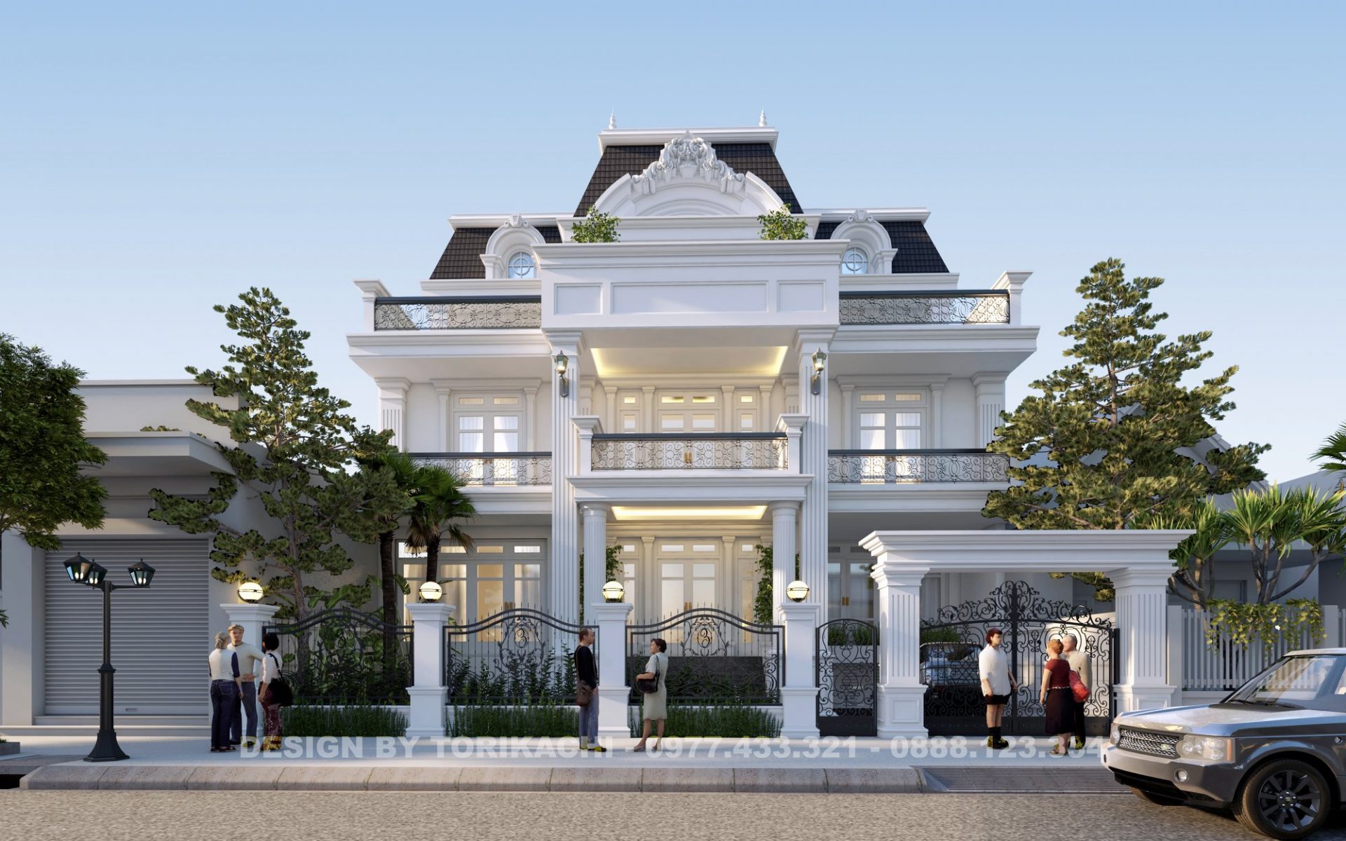 Exterior Villa Scene Sketchup  by Tori Kachi 3