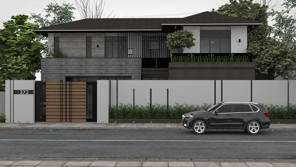 Exterior House Scene Sketchup  by KuanKheu 1q