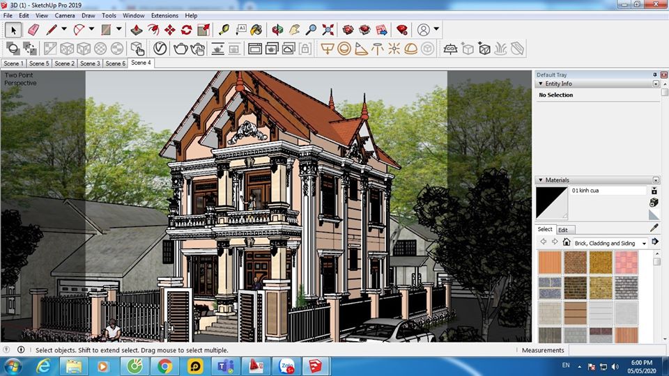 Exterior Villa Scene Sketchup  by GiapMai 1