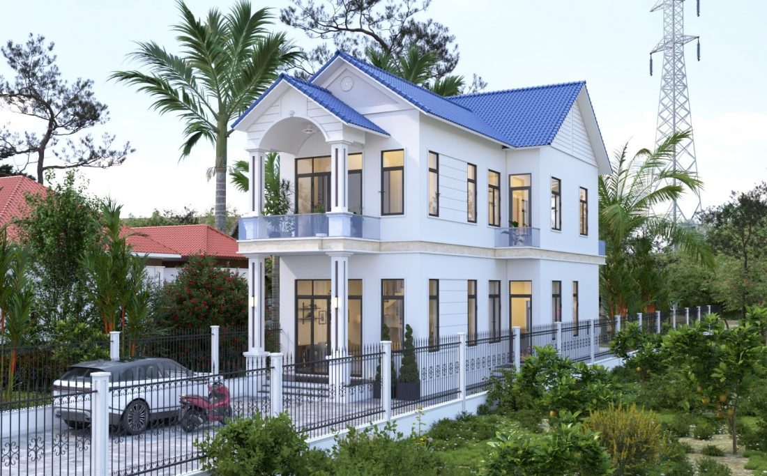 Exterior Villa Scene Sketchup  by Duy scaled