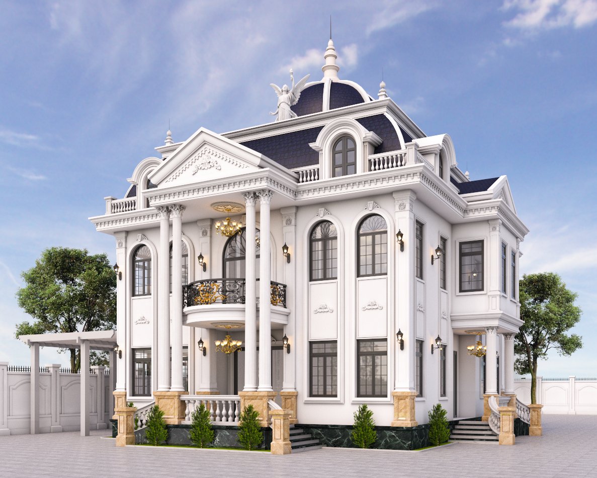  Classical Villa Exterior Sketchup  by Van Sinh 3