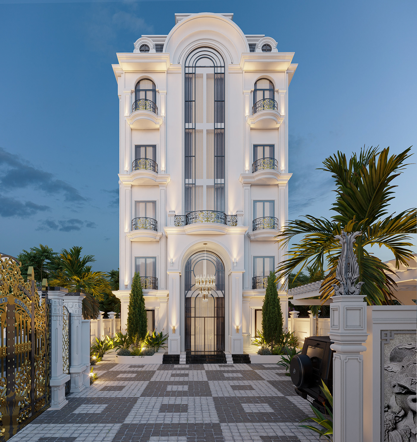  Neoclassical Villa Exterior Sketchup File