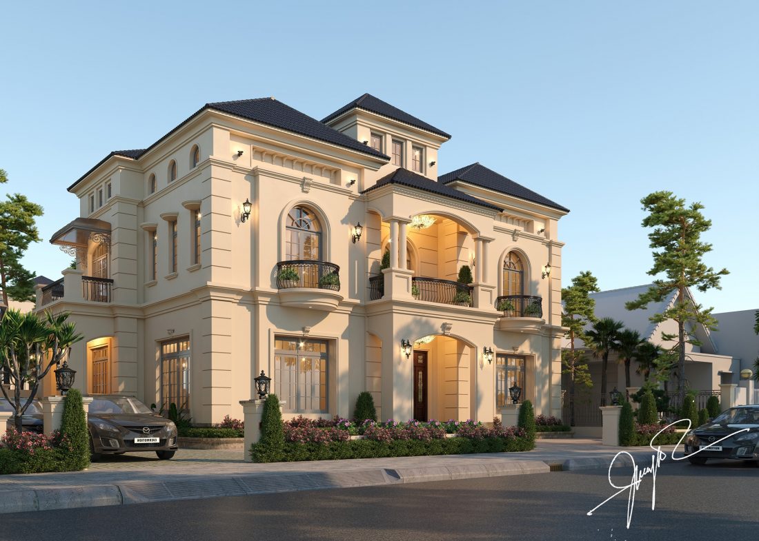 Exterior Villa Scene Sketchup  by Kts Nguyen Viet scaled