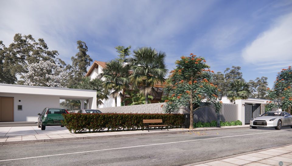 Exterior Villa Scene Sketchup  by DatHouzz 1