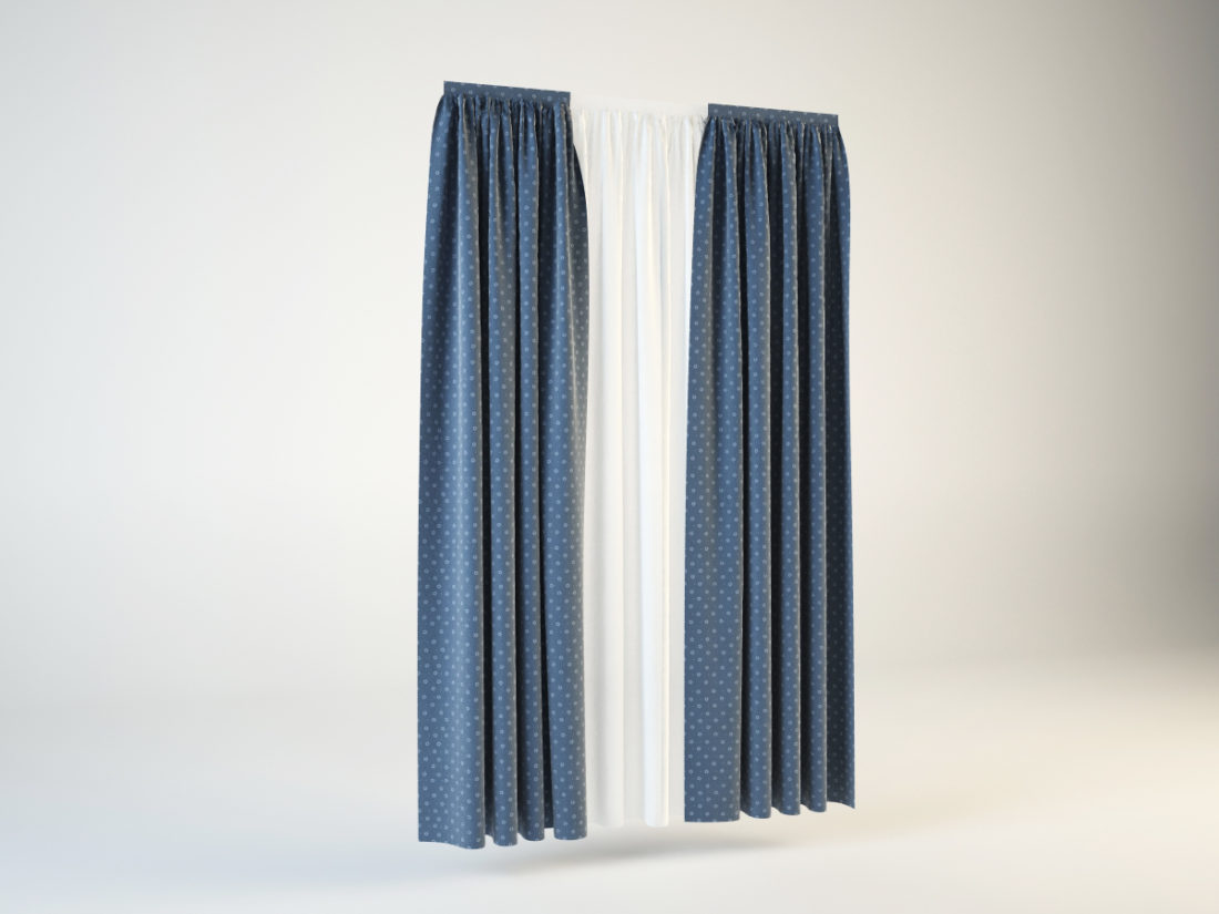 Curtains Sketchup  by ThanNguyen scaled