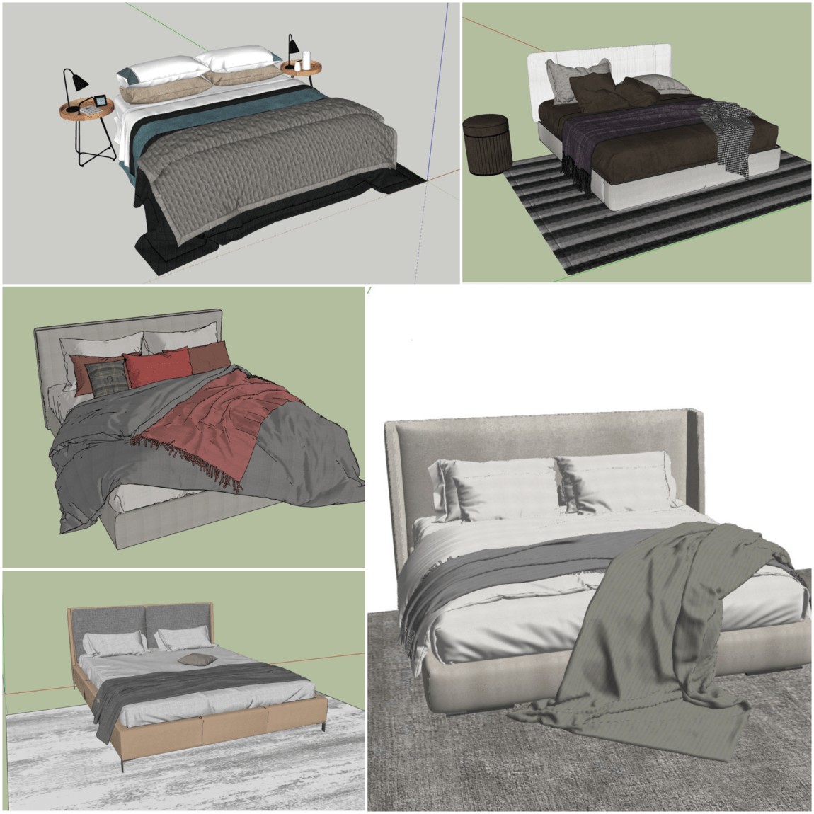 Bed Sketchup  by Trong Thanh