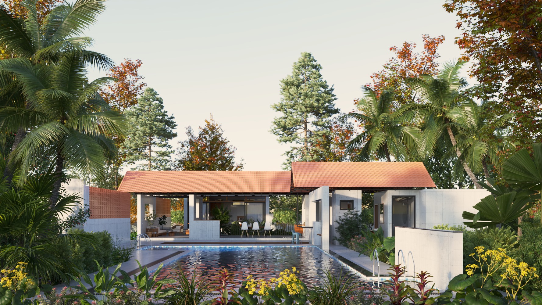 Exterior Pool Sketchup  by Dung Huy