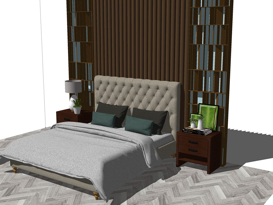 Bed Sketchup  by Cuong CoVua scaled