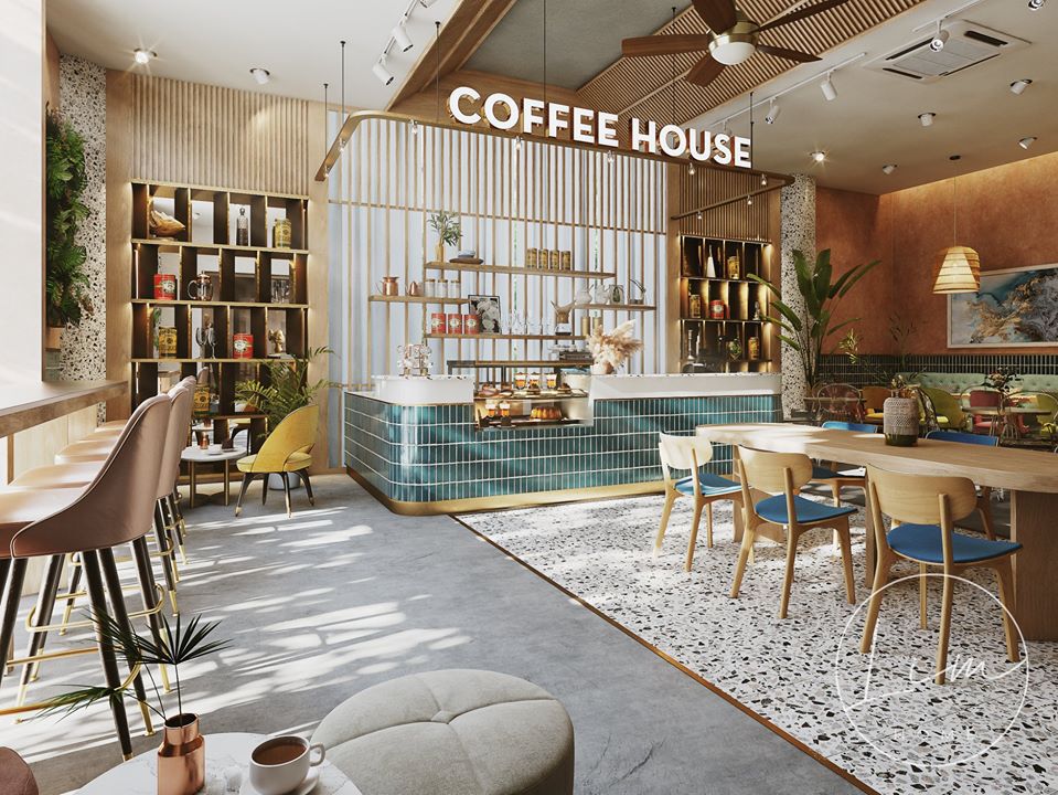 Coffee House Scene Sketchup  by Le Cuong 3