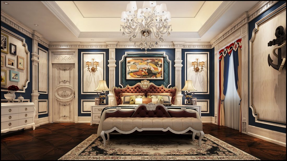 Bedroom Classic Scene Sketchup  by Cuong CoVua scaled