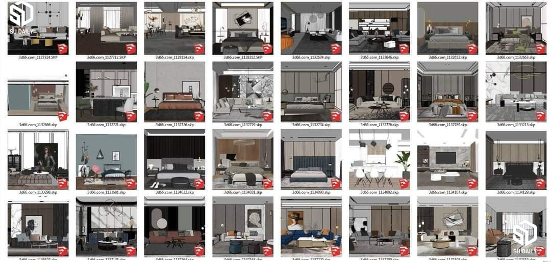 Interior Collection Scene Sketchup File free download