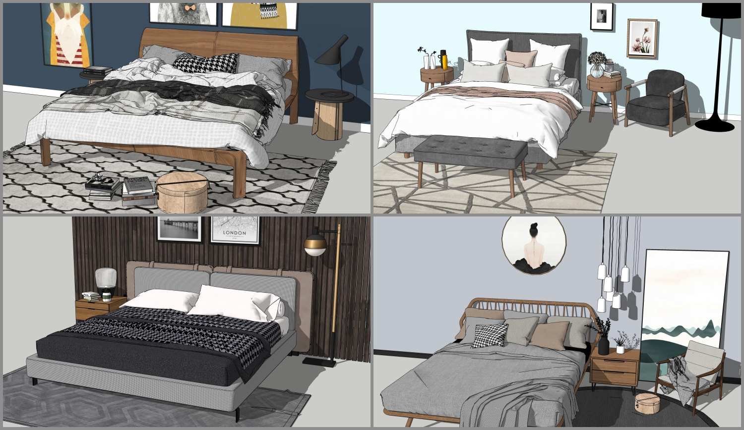 Bed Sketchup File free download