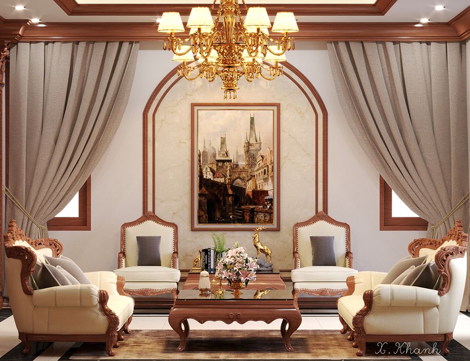 Neoclassical Livingroom Scene Sketchup  by XuanKhanh 1