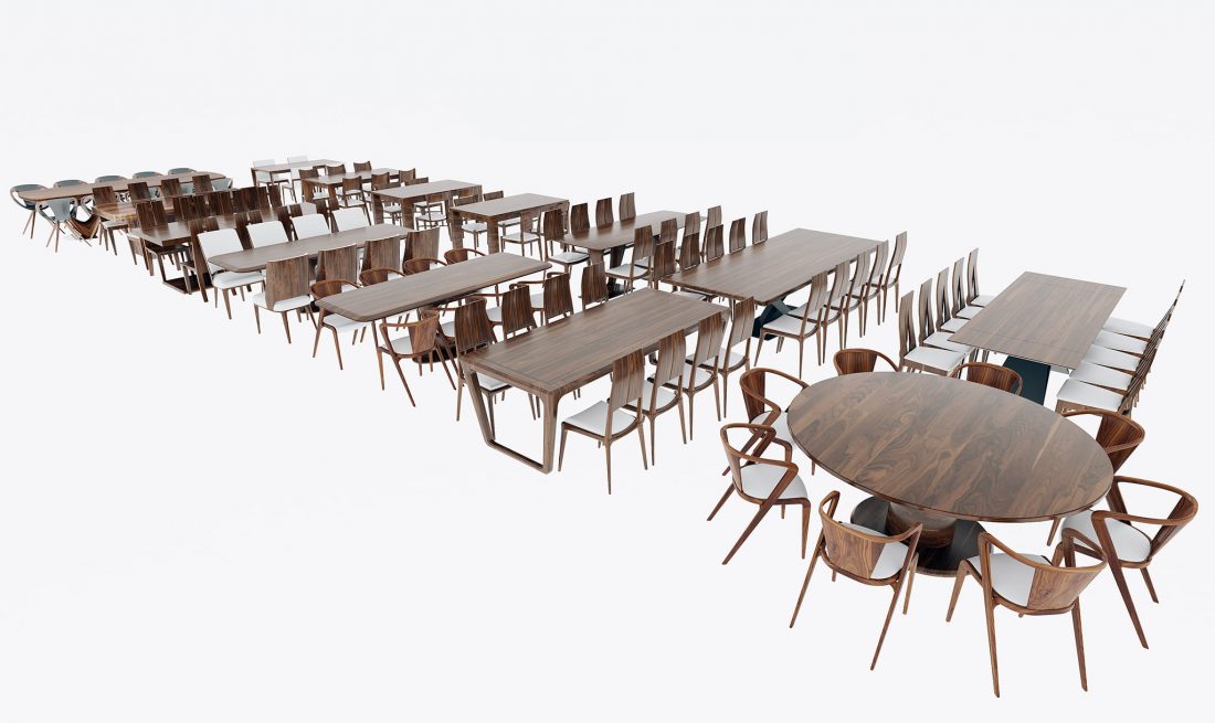 Dinner Table And Chair Sketchup  by DatHouzz scaled