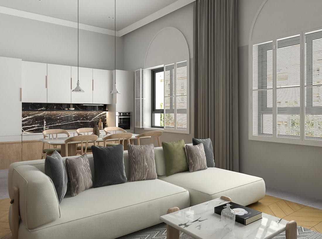 Living Kitchenroom Scene Sketchup  by Cao Van Le 1 scaled