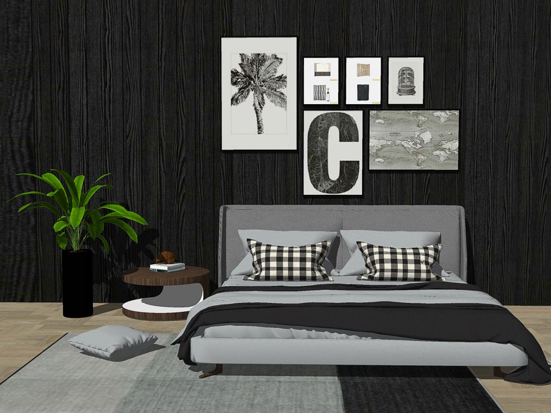 Bed Sketchup  by Cuong CoVua scaled