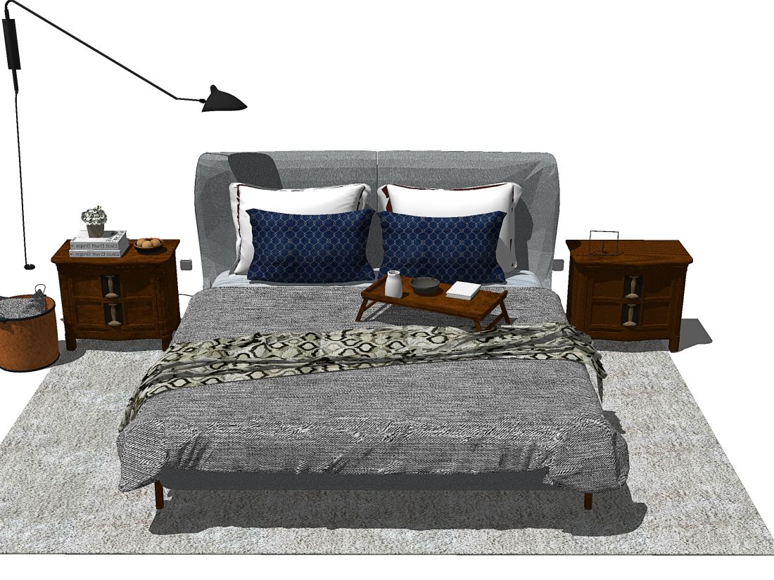 Bed Sketchup  by Cuong CoVua scaled