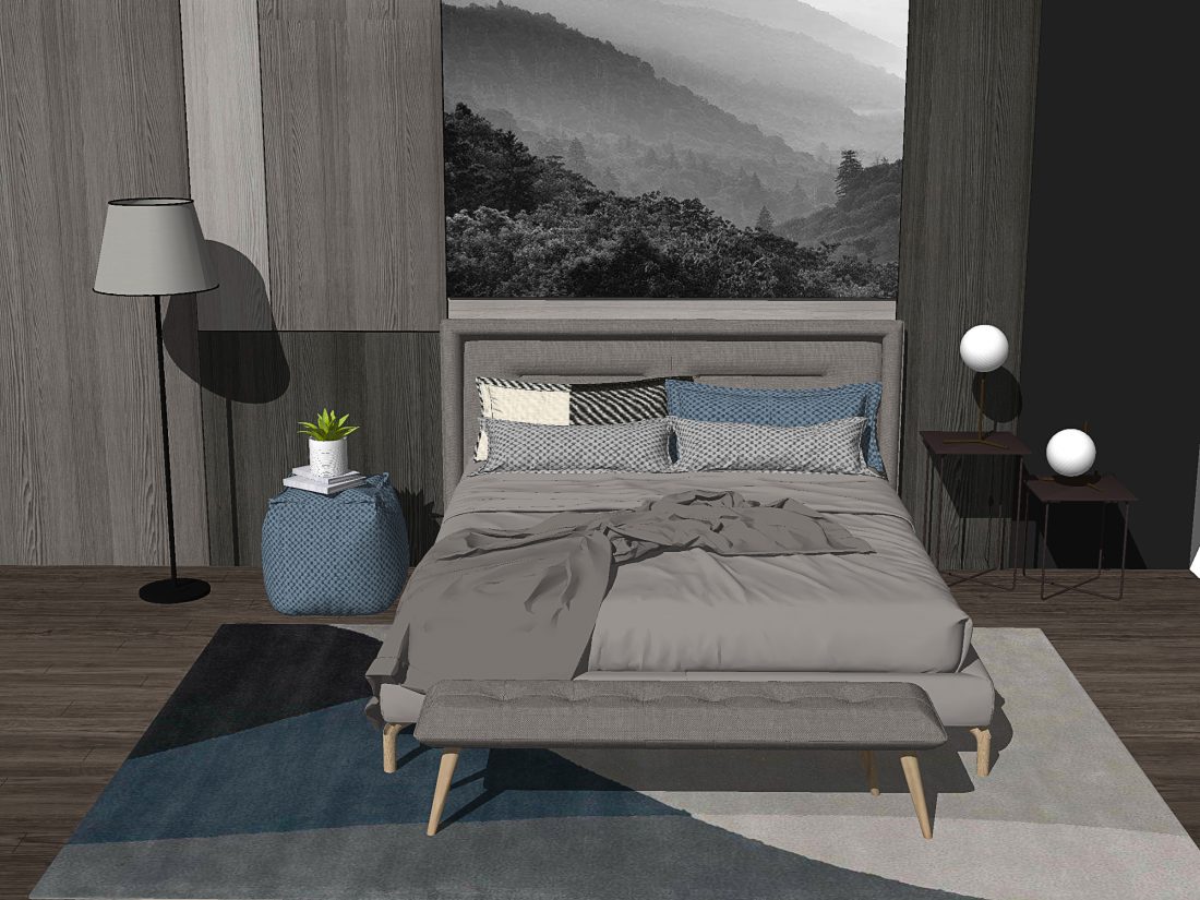 Bed Sketchup  by Cuong CoVua scaled