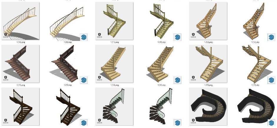 Stair Collection Sketchup  by Cuong Covua 2