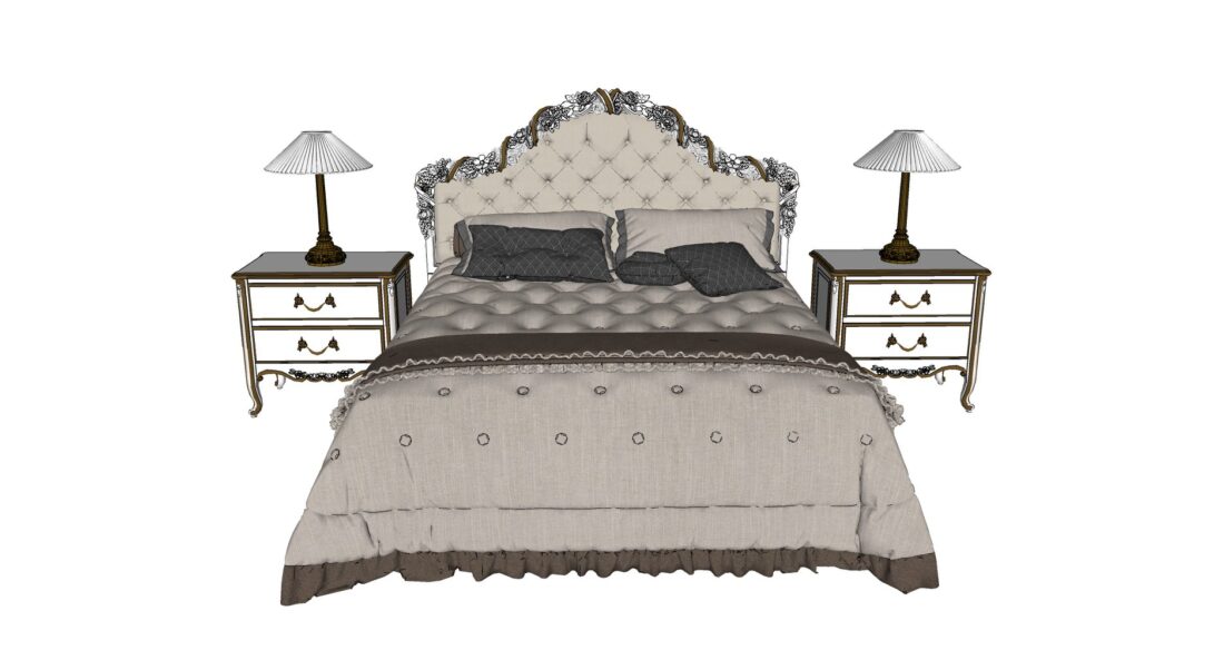 Classic Bed Sketchup  By XuanKhanh 1 scaled