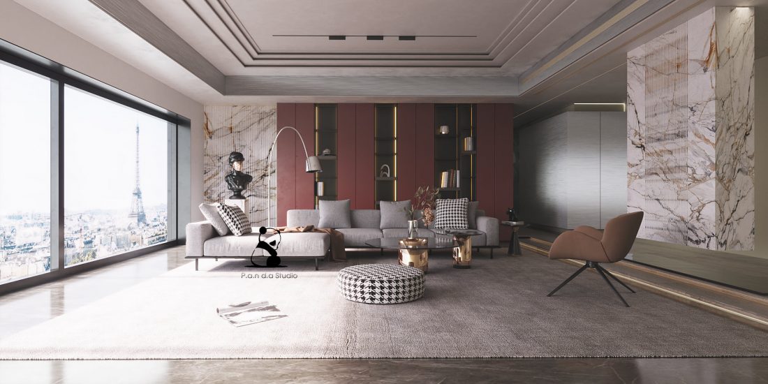 Livingroom Scene Sketchup  by Kha Vi scaled