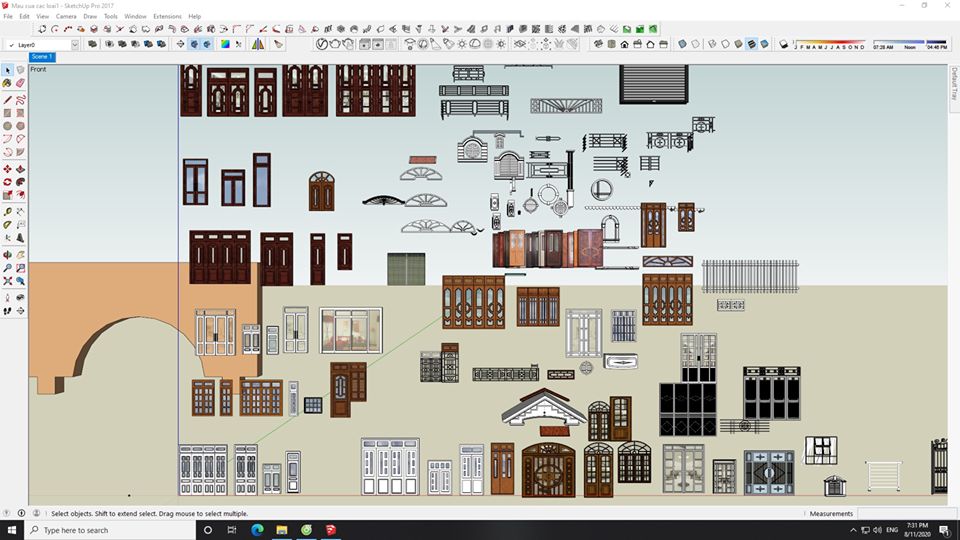 Model Mau cua va chi tiet Sketchup  by GiangVu