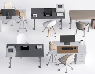 Desk and chair combination