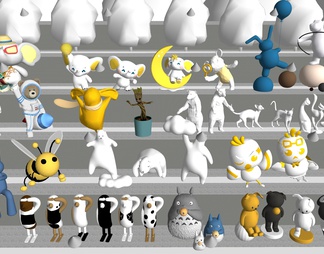bee, chinchilla Animal sculpture collection