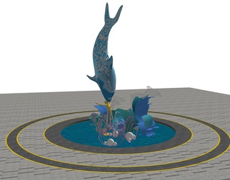 Marine animal sculpture sketch