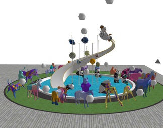 Animal landscape sketch